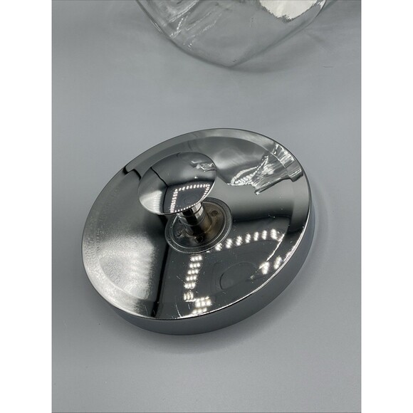 Glass penny candy Cookie TILT jar 1 Gallon ANCHOR HOCKING Canister w/ Metal Lid - Picture 12 of 13